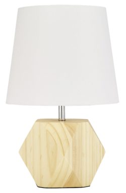Collection - Hex Natural Wood - Table Lamp